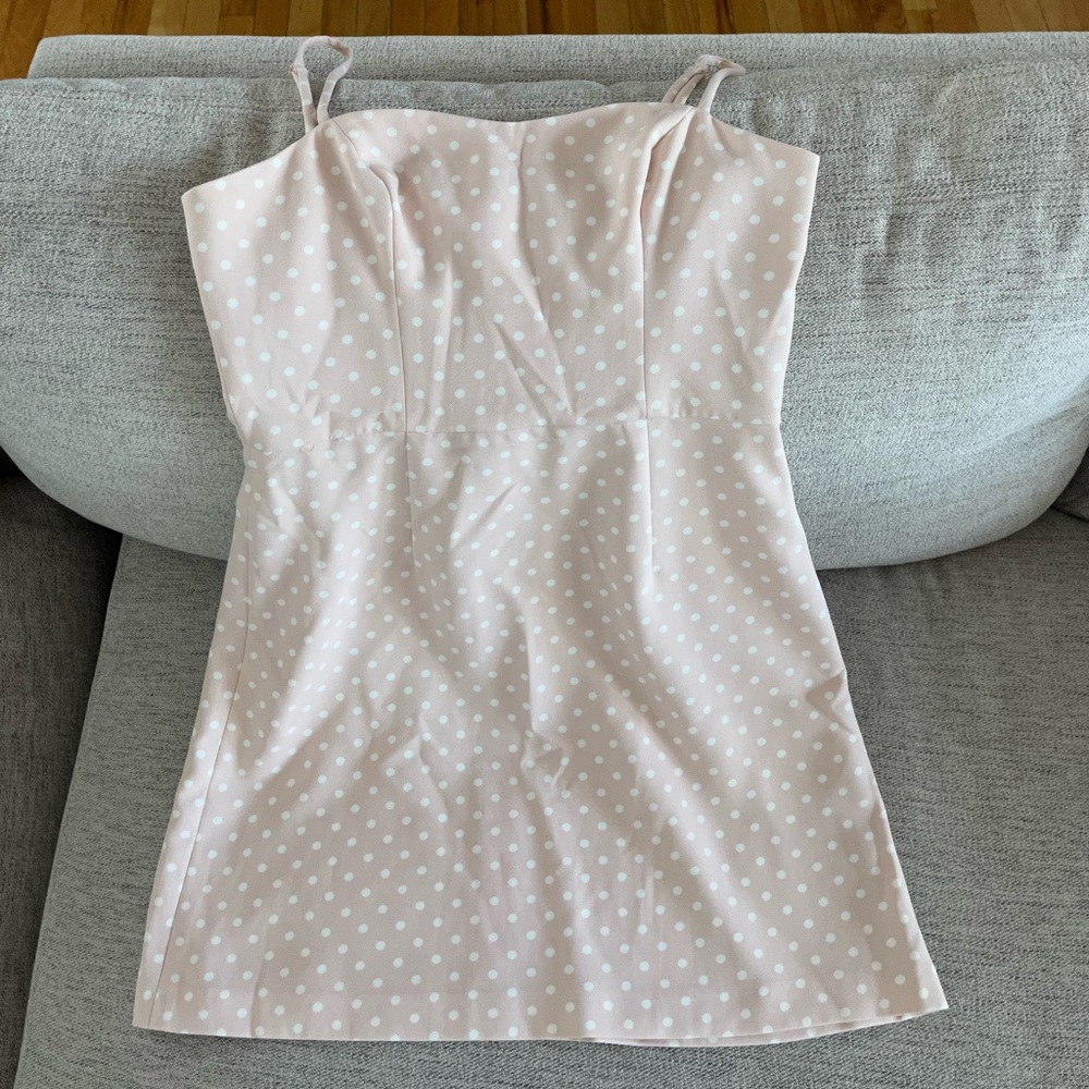 French Connection Pink Polka Dot Dress